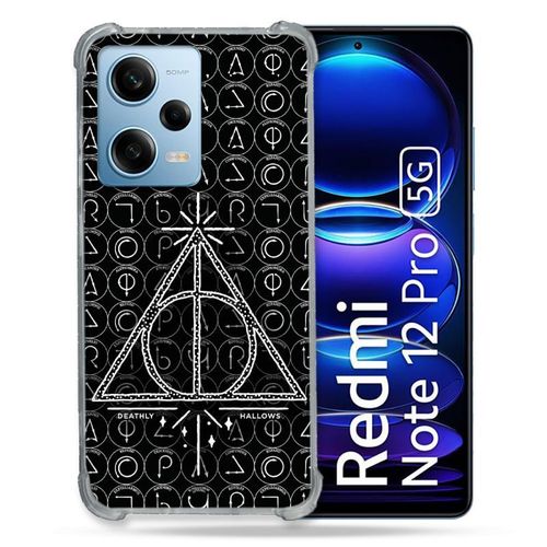 Coque Renforcée Pour Xiaomi Redmi Note 12 Pro 5g Harry Potter Hollows Triangle Noir