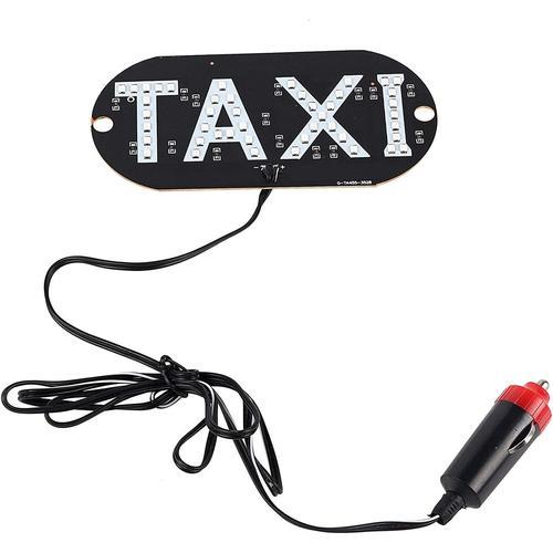 Led Sign Decor, Taxi Sign Cab Lights Magnetic Toit De Voiture Taxi Top Sign Voyants Lumineux Lampe Topper Car Light 12v Car Top Light Étanche 5,5 X 2,8 Pouces Longueur De Câble 120 Cm