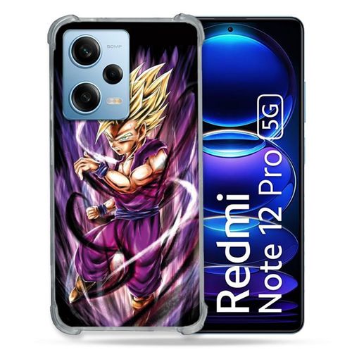 Coque Renforcée Pour Xiaomi Redmi Note 12 Pro 5g Manga Dragon Ball Sangohan Violet