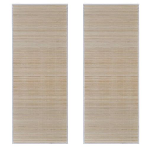 Vidaxl Tapis Rectangulaires Bambou Naturel 2 Pcs 120x180 Cm