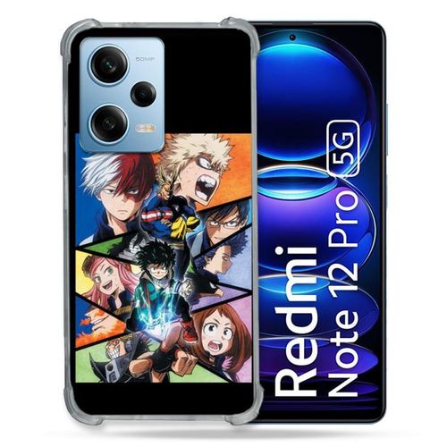 Coque Renforcée Pour Xiaomi Redmi Note 12 Pro 5g Manga My Hero Academia Noir