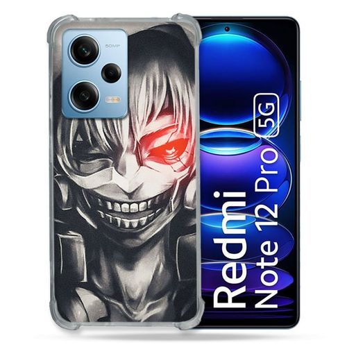 Coque Renforcée Pour Xiaomi Redmi Note 12 Pro 5g Manga Tokyo Ghoul Kaneki Noir