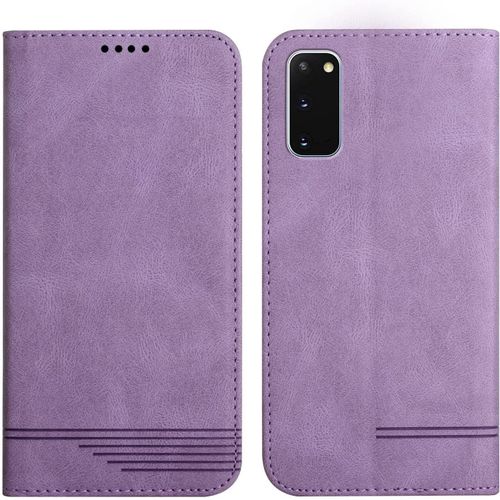 Coque Samsung S20 4g / 5g Housse De Cuir Pu Pour Galaxy S20 5g Portefeuille Magnetique Etui De Protection Pour Samsung Galaxy S20 4g/5g - Violet