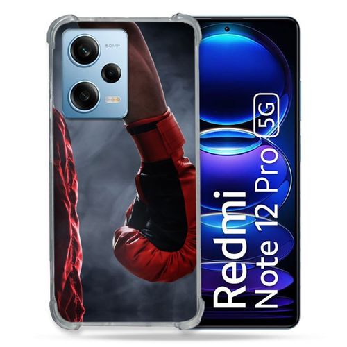 Coque Renforcée Pour Xiaomi Redmi Note 12 Pro 5g Sport Boxe Gant Rouge
