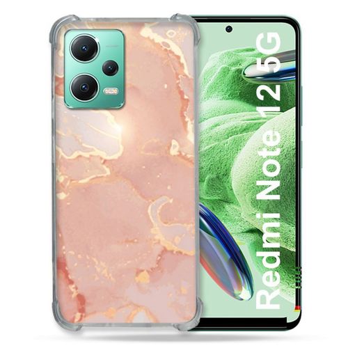 Coque Renforcée Pour Xiaomi Redmi Note 12 5g Texture Marbre Rose
