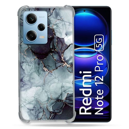 Coque Renforcée Pour Xiaomi Redmi Note 12 Pro 5g Texture Marbre Gris