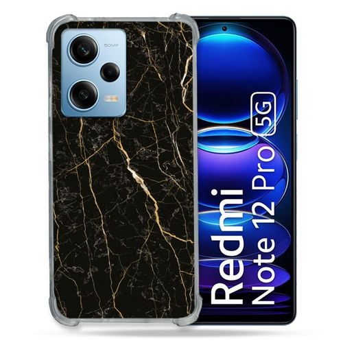 Coque Renforcée Pour Xiaomi Redmi Note 12 Pro 5g Texture Marbre Noir