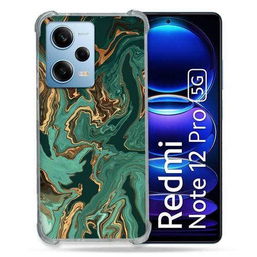 Coque Renforcée Pour Xiaomi Redmi Note 12 Pro 5g Texture Marbre Vert