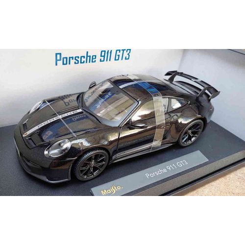 Véhicules Miniatures Die Cast 1/18 Porsche 911 Gt3 2022 - Noire Avec Bande