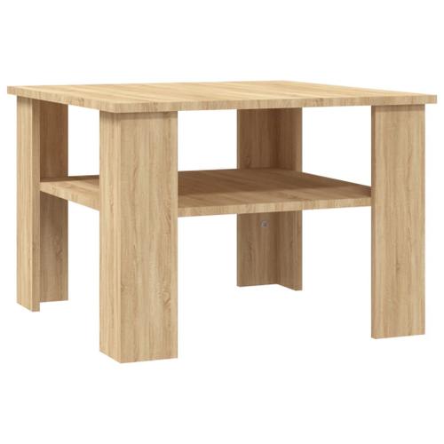 Table Basse Chène Sonoma 60 X 60 X 42 Cm Aggloméré - Vidaxl