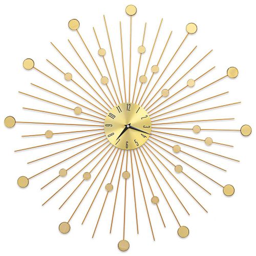 vidaXL Horloge murale Métal 70 cm Doré