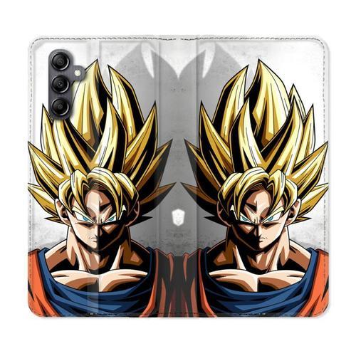 Housse Cuir Portefeuille Pour Samsung Galaxy A34 5g Manga Dragon Ball Sangoku Portrait