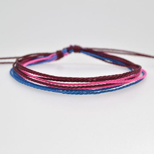 Wpa018 - Bracelet Bohème Fait À La Main, 23 Couleurs, Corde En Coton Multicouche, Porte Bonheur, Étanche, Soleil, Plage, Surf, Bijoux Cadeau