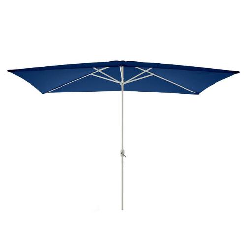 Vcm Parasol Carré 2x3m Bleu Avec Manivelle Parasol De Marché Rectangulaire Protection Solaire