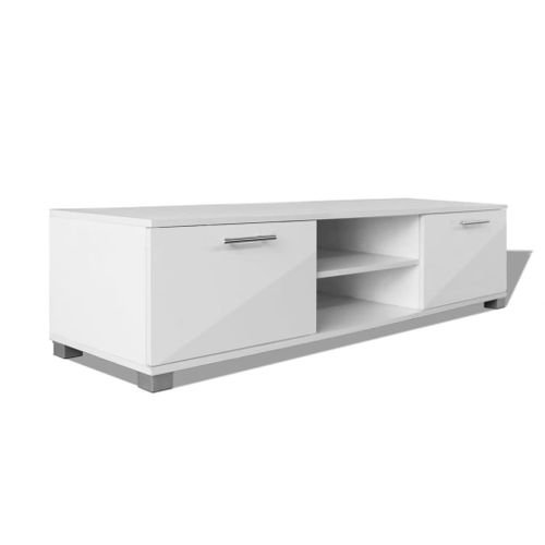 Meuble Tv À Haute Brillance Blanc 120 X 40,3 X 34,7 Cm - Vidaxl