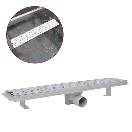Drain de douche linéaire 630 x 140 mm Acier inoxydable