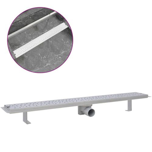 Drain de douche linéaire 930 x 140 mm en acier inoxydable