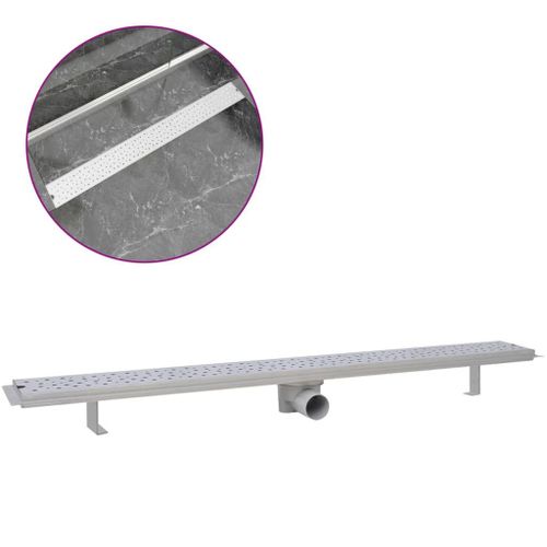 Drain de douche linéaire 1030 x 140 mm Acier inoxydable