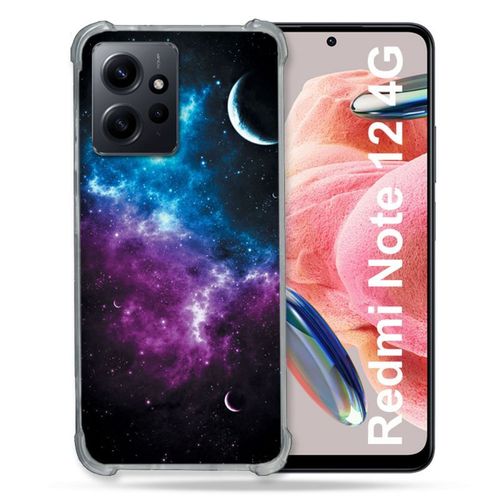 Coque Renforcée Pour Xiaomi Redmi Note 12 4g Univers Bleu Violet