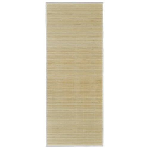 Tapis En Bambou Naturel À Latte Rectangulaire 120 X 180 Cm