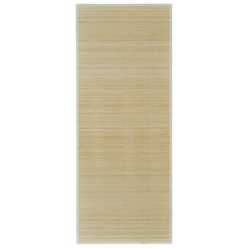 Tapis En Bambou Naturel À Latte Rectangulaire 150 X 200 Cm