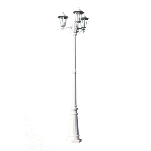 Lampadaire Extérieur Triple Blanc