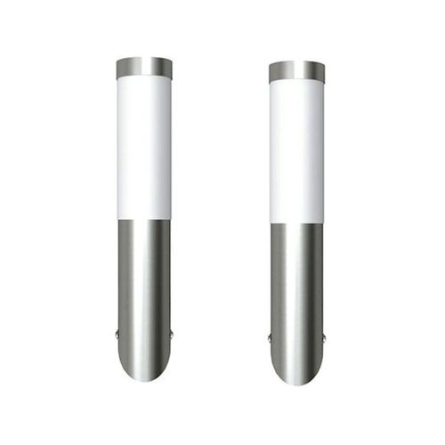 Vidaxl Applique Murale D'extérieur 2 Pcs Acier Inoxydable
