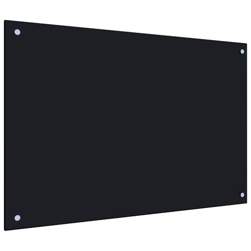 vidaXL Dosseret de cuisine Noir 90 x 60 cm Verre trempé