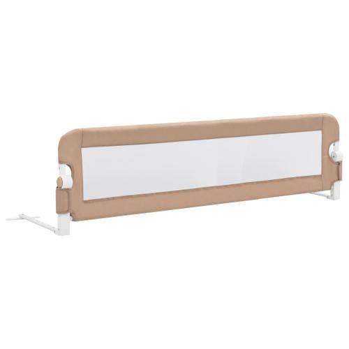 Barrière De Lit Enfant Taupe 150x42 Cm Polyester