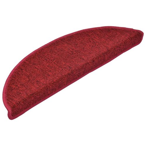 Tapis D'escalier 15 Pcs Rouge Bordeaux 56 X 17 X 3 Cm