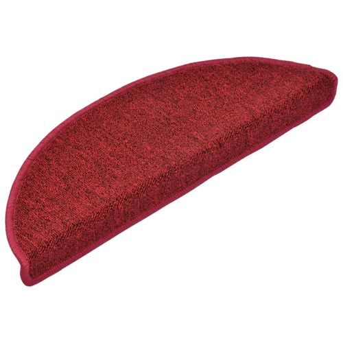 Tapis D'escalier 15 Pcs Rouge Bordeaux 65 X 24 X 4 Cm