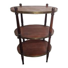 Table Daposappoint Ovale En Acajou A 3 Tages Bois