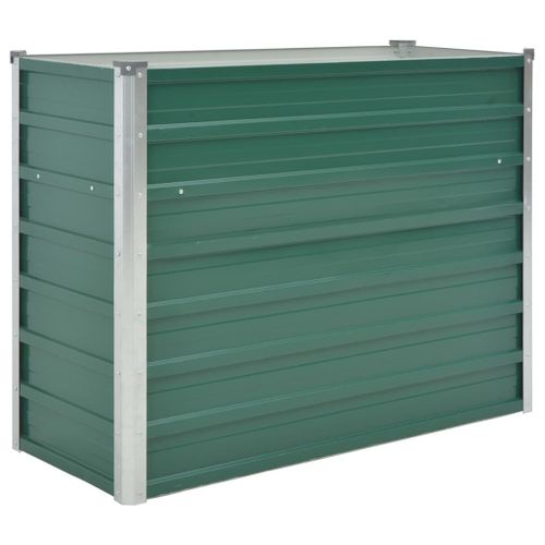 Vidaxl Lit Surélevé De Jardin Acier Galvanisé 100x40x77 Cm Vert
