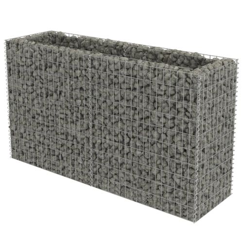 Vidaxl Lit Surélevé À Gabion Acier Galvanisé 180x50x100 Cm
