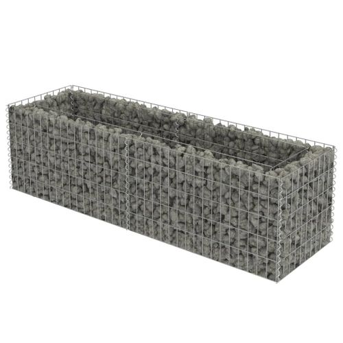 Vidaxl Lit Surélevé À Gabion Acier Galvanisé 180x50x50 Cm