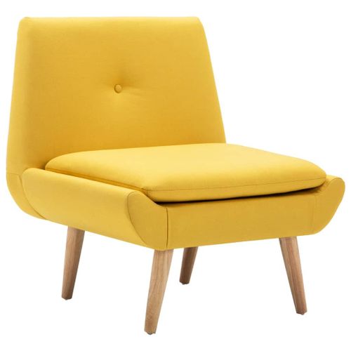 Fauteuil Sans Accoudoirs Jaune Tissu - Vidaxl