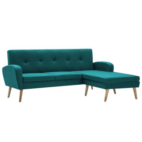 Vidaxl Canapé D'angle Revêtement En Tissu 186x136x79 Cm Vert