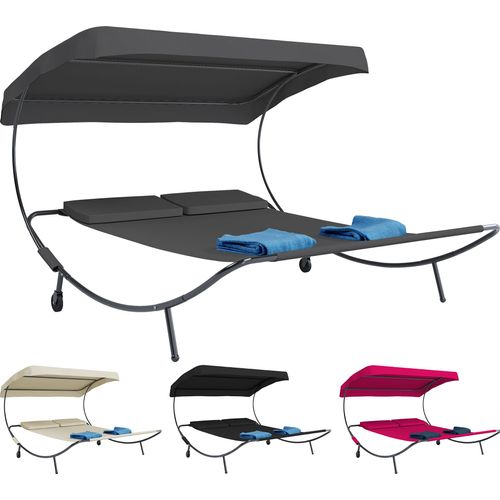 Vcm Chaise Longue De Jardin À Deux Places Chaise Longue De Soleil 2 Personnes Toit Bindox Chaise Longue De Jardin À Deux Places Chaise Longue De Soleil 2 Personnes Toit Bindox