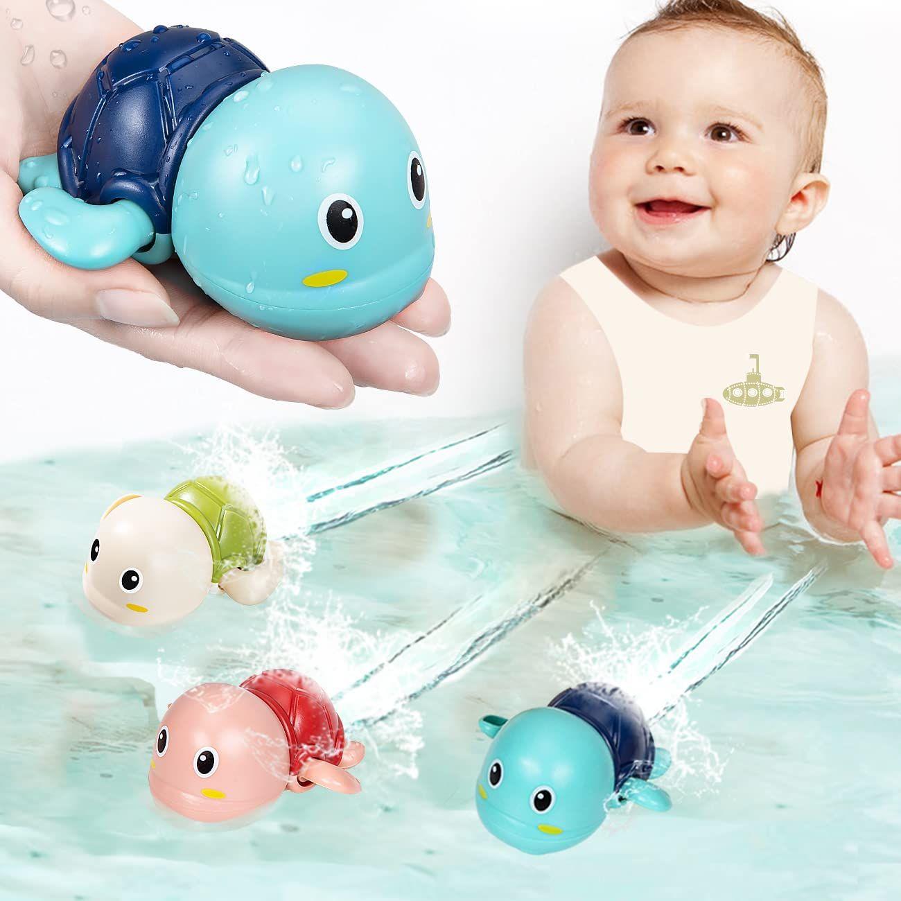 MOJINO Jouet Piscine Bebe 1 2 3 4 Ans, 4Pcs Jouets De Bain Enfant,  Remontoir Jouet Bebe 1 an Fille Garon : : Jeux et Jouets