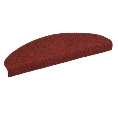 Tapis D'escalier Auto-Adhésif Poinçon Aiguilleté 15 Pcs Rouge