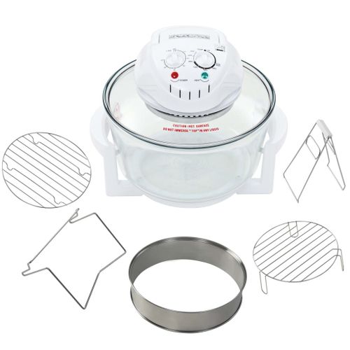 Vidaxl Four À Convection Halogène Avec Bague D'extension 1400 W 17 L