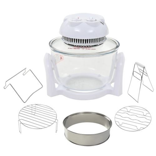 vidaXL - Friteuse à air chaud/four à halogène - 10 litres - 800 Watt - blanc