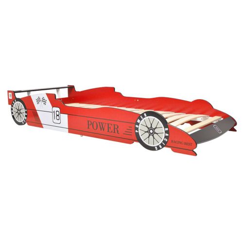 Lit Voiture De Course Pour Enfants 90 X 200 Cm Rouge