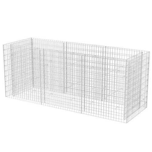 Vidaxl Lit Surélevé À Gabion Acier 270x90x100 Cm