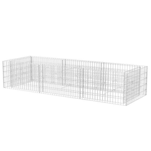 Vidaxl Lit Surélevé À Gabion Acier 270x90x50 Cm