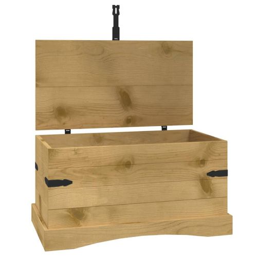 Vidaxl Coffre De Rangement Pin Mexicain Gamme Corona 91x49,5x47 Cm