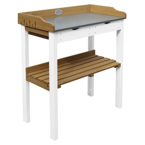 Axi Table De Jardinage Avec 2 Tiroirs Marron Blanc