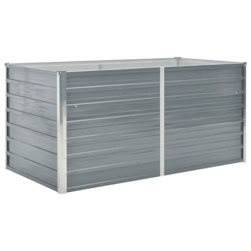 Vidaxl Jardinière 160 X 80 X 77 Cm Gris Acier Galvanisé