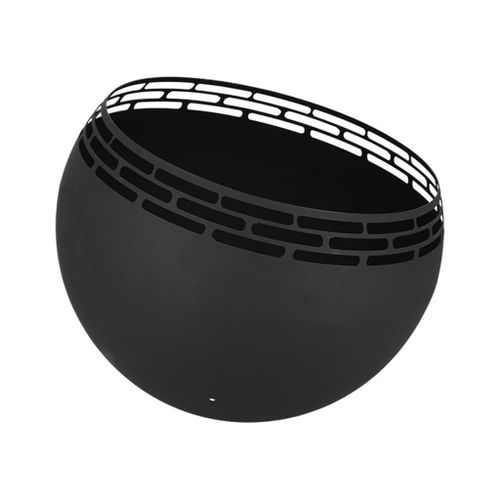 Brasero Terrase Rond Bandes Coloris Noir - 58 X 58 X 46,5 Cm - Esschert Design