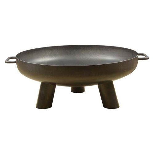 Brasero En Acier Sur Larges Pieds 60 Cm
